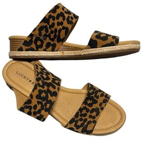 LUCKY BRAND leopard print sandals size 8